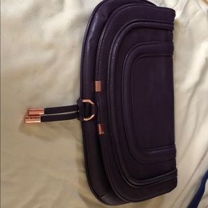 Purple leather bag